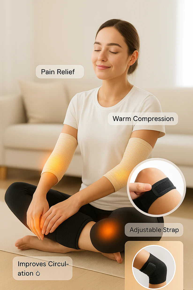 Winter Warm Knee Pads for Men And Women - Wool Material (Pair)