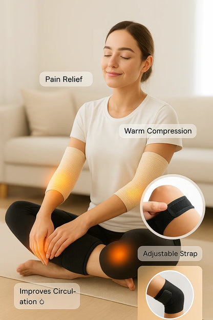 Winter Warm Knee Pads for Men And Women - Wool Material (Pair)